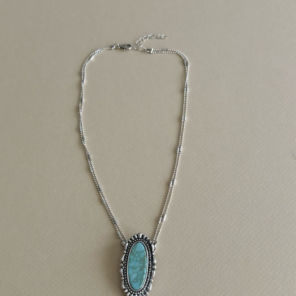 Boho Turquoise Necklace N1826 - Picture 6 of 6